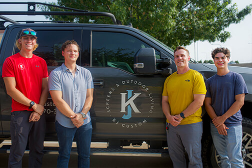 KJ Custom Screens Installation Team